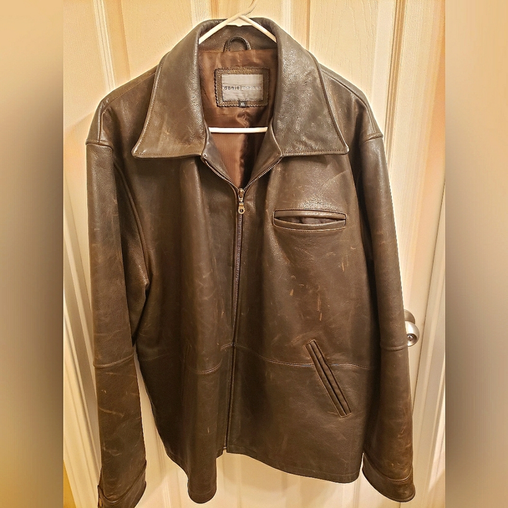 Vintage Distressed Leather Jacket